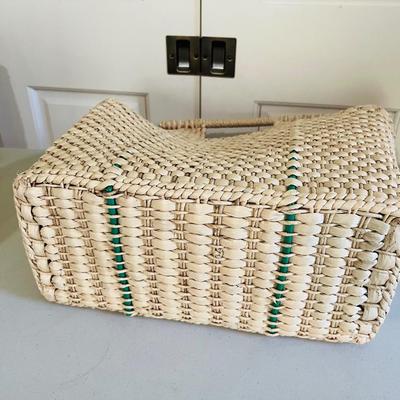 Three Vintage Large Raffia & Woven Bags