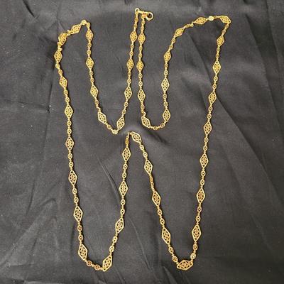 Vintage 18kt Gold 68" Chain Necklace