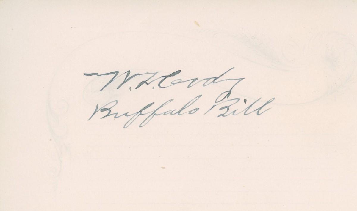 Buffalo Bill signature cut. GFA Authenticated