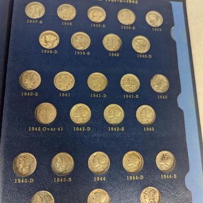 1916 - 1945 Mercury Dime Collection
