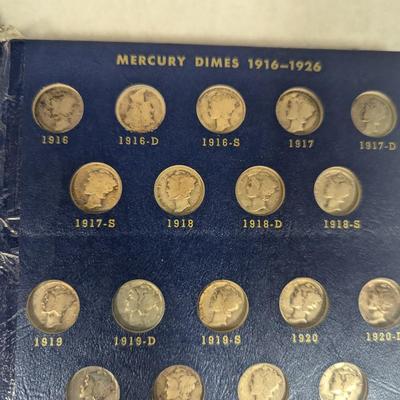 1916 - 1945 Mercury Dime Collection