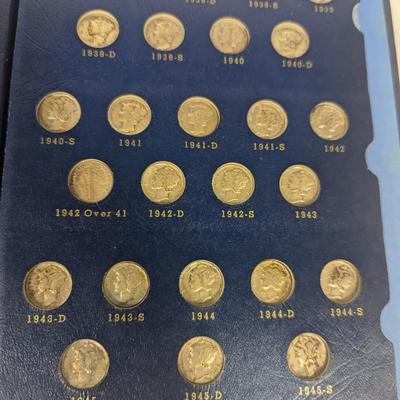 1916 - 1945 Mercury Dime Collection