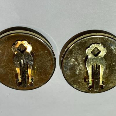 Vintage Designer MICHAL GOLAN Clip-on Earrings in Good Preowned Condition.