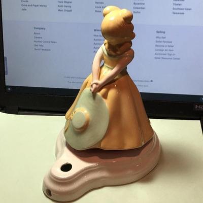 VINTAGE 1957 HOLLAND Mold Marilyn Monroe? Ceramic Figure Lamp Base Unwired Preowned from an Estate in VG Condition. (8.25" Tall).