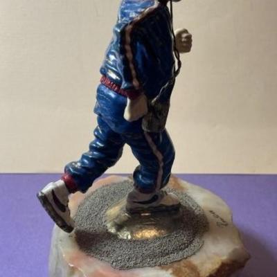 Vintage Scarce Ron Lee Signed Clown Manny Miles the USA Jogger 1988 7" Tall in VG Preowned Condition.