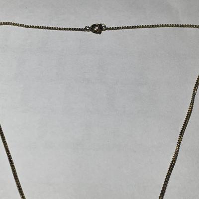 Antique Garnet Colored Rhinestone Dainty Necklace 16" in Very Good Preowned Condition.