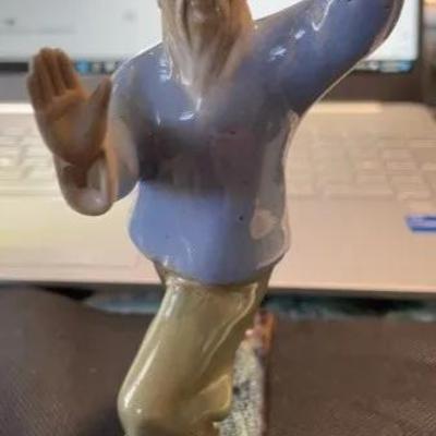 3-Vintage Mid-Century Chinese Mud Man Karate Figurines Preowned from an Estate in VG Condition. Tallest Figure is 7" Tall.