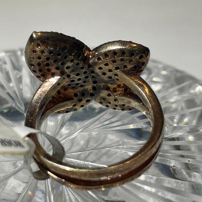 Dainty 14K Gold over Brass Butterfly CZ Fashion Ring Size 5.75 in New Never Worn Condition.