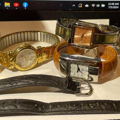 Lot of 16 Preowned Wristwatches in Good Condition Mostly all Needs Batteries Receive all as Pictured.