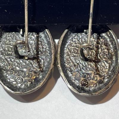 Sterling Silver Turquoise/Lapis Dangling Earrings in New Never Worn Condition as Pictured.