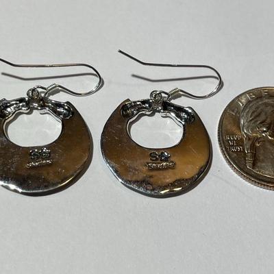 Sterling Silver Turquoise Dangling Earrings in New Never Worn Condition as Pictured.