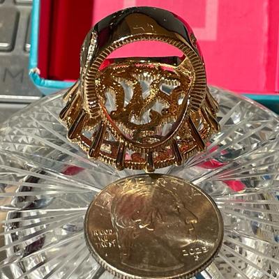 Vintage Never Worn Fashion Rhinestone Ring Size-6.75 in Very Good Condition.