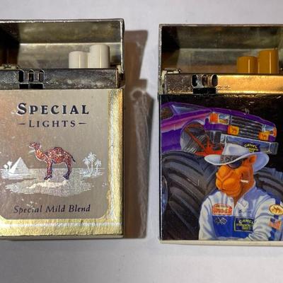 2-Vintage Camel Advertisement Cigarette Lighters in Good Preowned Condition.
