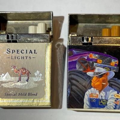 2-Vintage Camel Advertisement Cigarette Lighters in Good Preowned Condition.