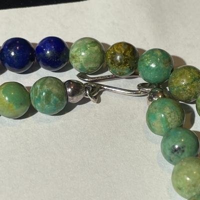 Jay King (DTR) Sterling Silver New Never Used Fashion Turquoise & Lapis Bead 48" Necklace Preowned from an Estate. (Jewelry...