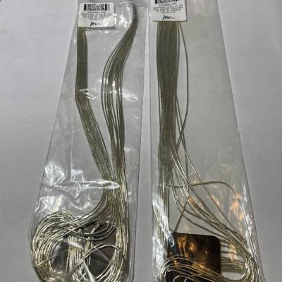 (2) New JTV Never Used Liquid Silver 10 Strand Sterling Silver Necklaces 24.5" Long (Jewelry #51).