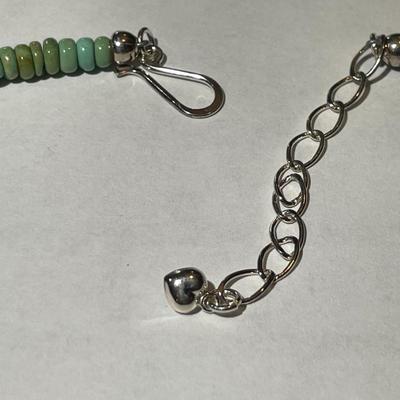 Jay King (DTR) Sterling Silver New Never Used Fashion Turquoise Beads 18"-20" Adjustable Necklace Preowned from an Estate....