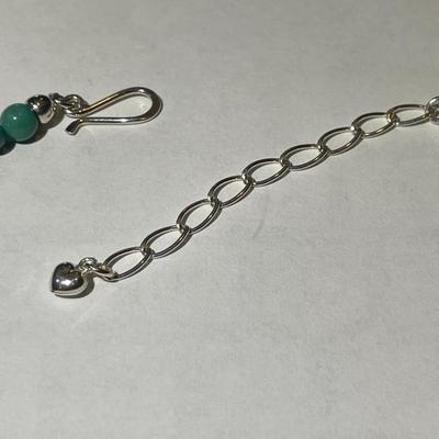 Jay King (DTR) Sterling Silver New Never Used Fashion Turquoise Beads 18"-20" Adjustable Necklace Preowned from an Estate....