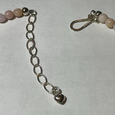 Jay King (DTR) Sterling Silver New Never Used Fashion Pink Coral Beads 18"-20" Adjustable Necklace Preowned from an Estate....