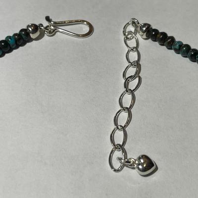 Jay King (DTR) Sterling Silver New Never Used Fashion Turquoise Disc 18"-20" Adjustable Necklace Preowned from an Estate....