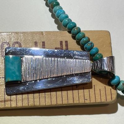 Jay King (DTR) Sterling Silver New Never Used Fashion Turquoise Pendant & Bead Necklace 18-20" Adjustable Preowned from an...