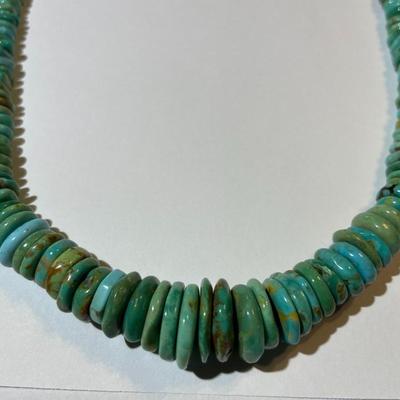 Jay King (DTR) Sterling Silver New Never Used Southwest Style Turquoise Bead 16"-18" Adjustable Necklace Preowned from an...