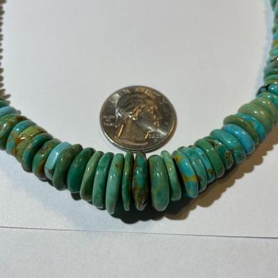 Jay King (DTR) Sterling Silver New Never Used Southwest Style Turquoise Bead 16"-18" Adjustable Necklace Preowned from an...