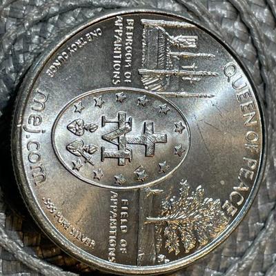 2011 MIRACULOUS MEDAL .999 FINE SILVER 1-OUNCE ROUND IN UNCIRCULATED CONDITION (COIN #7).