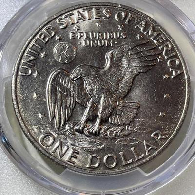 PCGS CERTIFIED 1973-P MS65 GRADED EISENHOWER DOLLAR AS PICTURED.