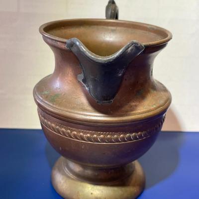Antique Copper Un-plated Cromwell Creamer Pitcher from Mid 1850-1912 Era in Good Condition as Pictured.