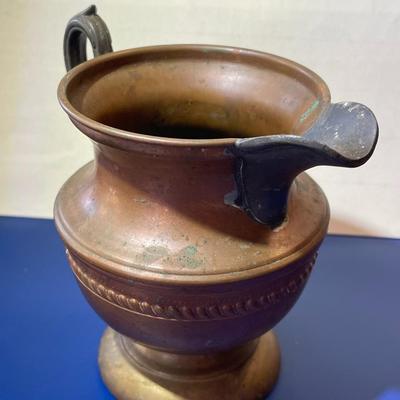 Antique Copper Un-plated Cromwell Creamer Pitcher from Mid 1850-1912 Era in Good Condition as Pictured.