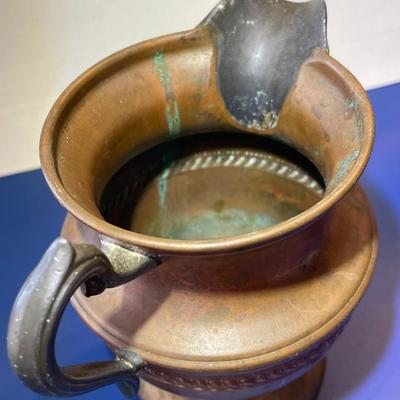 Antique Copper Un-plated Cromwell Creamer Pitcher from Mid 1850-1912 Era in Good Condition as Pictured.