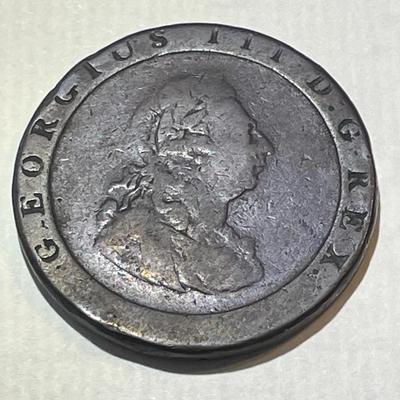Great Britain 1797 Penny Coin George III Penny/Cartwheel Coin #3 as Pictured.