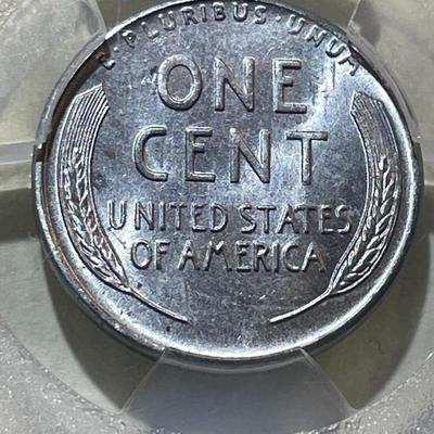 PCGS CERTIFIED 1943-S MS65 LINCOLN WARTIME CENT AS PICTURED.