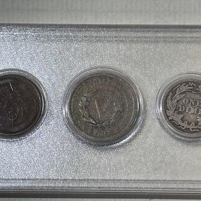 VINTAGE/ANTIQUE 1912 U.S. COIN CIRCULATED YEAR SET IN GOOD CONDITION AS PICTURED.