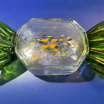 Vintage Hand-Blown Art Glass Hard Candy Decor in New Never Used Condition.