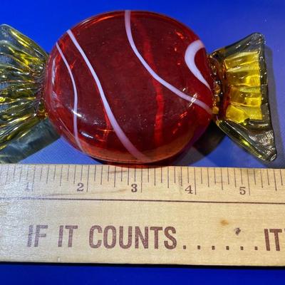 Vintage Hand-Blown Art Glass Hard Candy Decor in New Never Used Condition.
