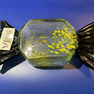 Vintage Hand-Blown Art Glass Hard Candy Decor in New Never Used Condition.