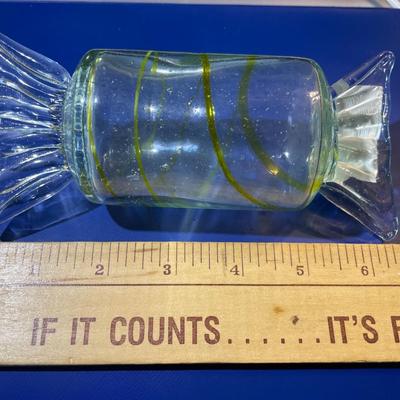 Vintage Hand-Blown Art Glass Hard Candy Decor in New Never Used Condition.