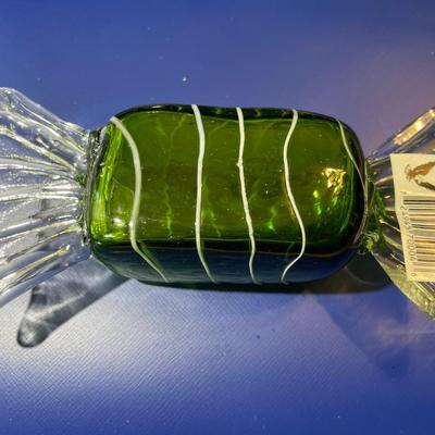 Vintage Hand-Blown Art Glass Hard Candy Decor in New Never Used Condition.