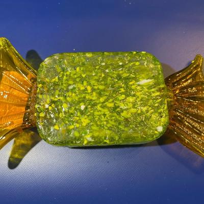 Vintage Hand-Blown Art Glass Hard Candy Decor in New Never Used Condition.