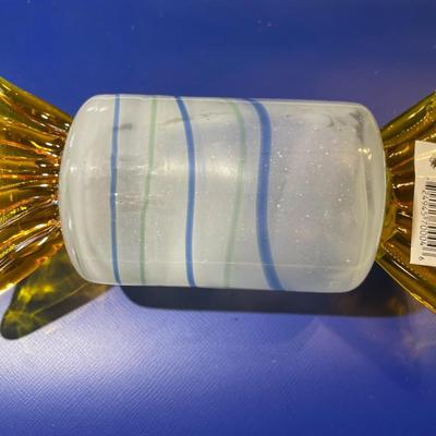 Vintage Hand-Blown Art Glass Hard Candy Decor in New Never Used Condition.