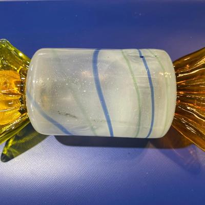 Vintage Hand-Blown Art Glass Hard Candy Decor in New Never Used Condition.