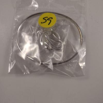 Sterling Silver Necklace, Bracelet, and Earring Set- Approx 26.4 Grams (#59)