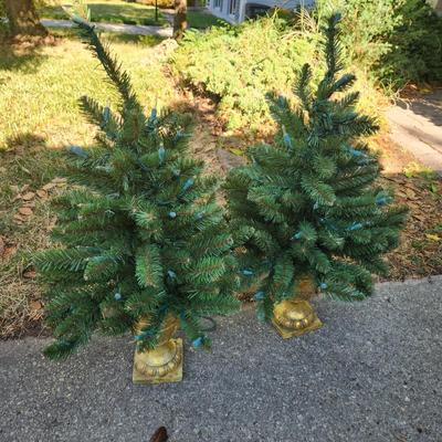 Lot of 9 Christmas Decor Plants and Trees