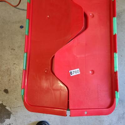 Lot of Christmas String Lights Many New, Extension cord + Storage tote