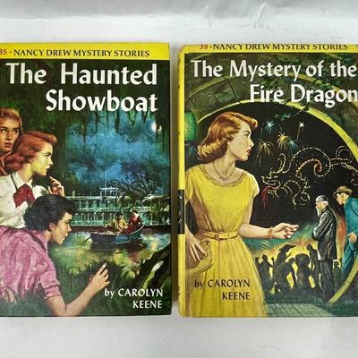 Lot of 2 Nancy Drew Mystery Stories hardback books #35 & #38 1957 & 1961