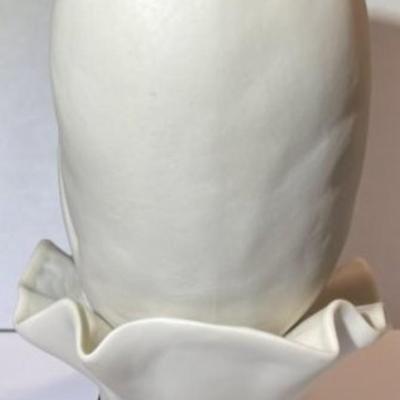 Vintage Mid-Century Cybis "Young Girl Clown Bust" on a Wooden Base - 9.5" Tall in VG Preowned Condition.