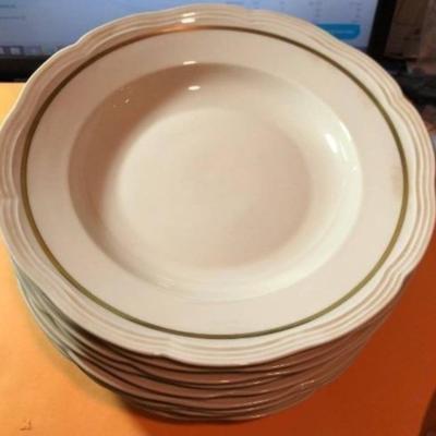 12 Vintage Bareuther Bavarian Wide China Soup Dishes 9.5" Diameter in VG Condition from an Estate.