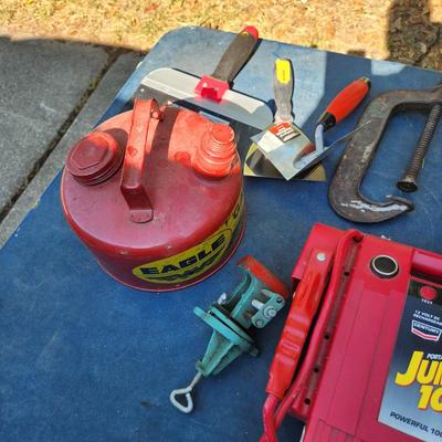 Painting, Tools, Gas Tank , Car Jumper, and More Lot